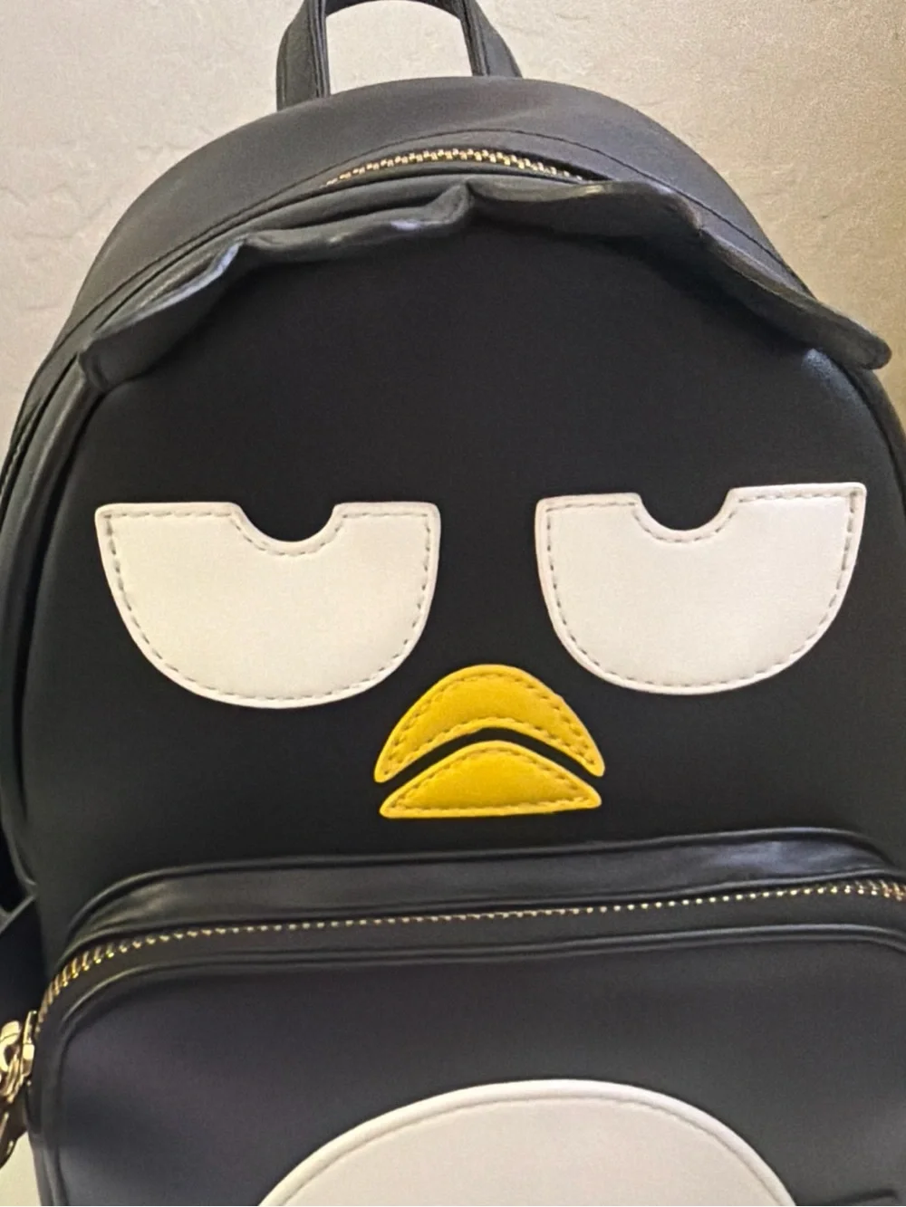 Loungefly hello kitty batzu maru Black White and Yellow Penguin Mini Backpack